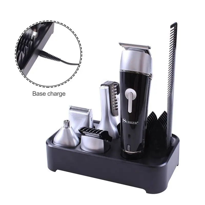 Профессиональная машинка для стрижки волос SURKER Аккумуляторный набор 5 в 1 мужчин