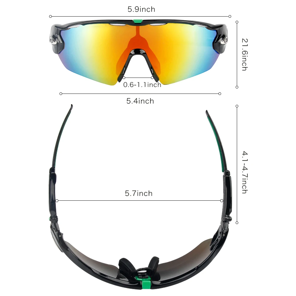 Поляризационные солнцезащитные очки для велоспорта набор спорта на открытом