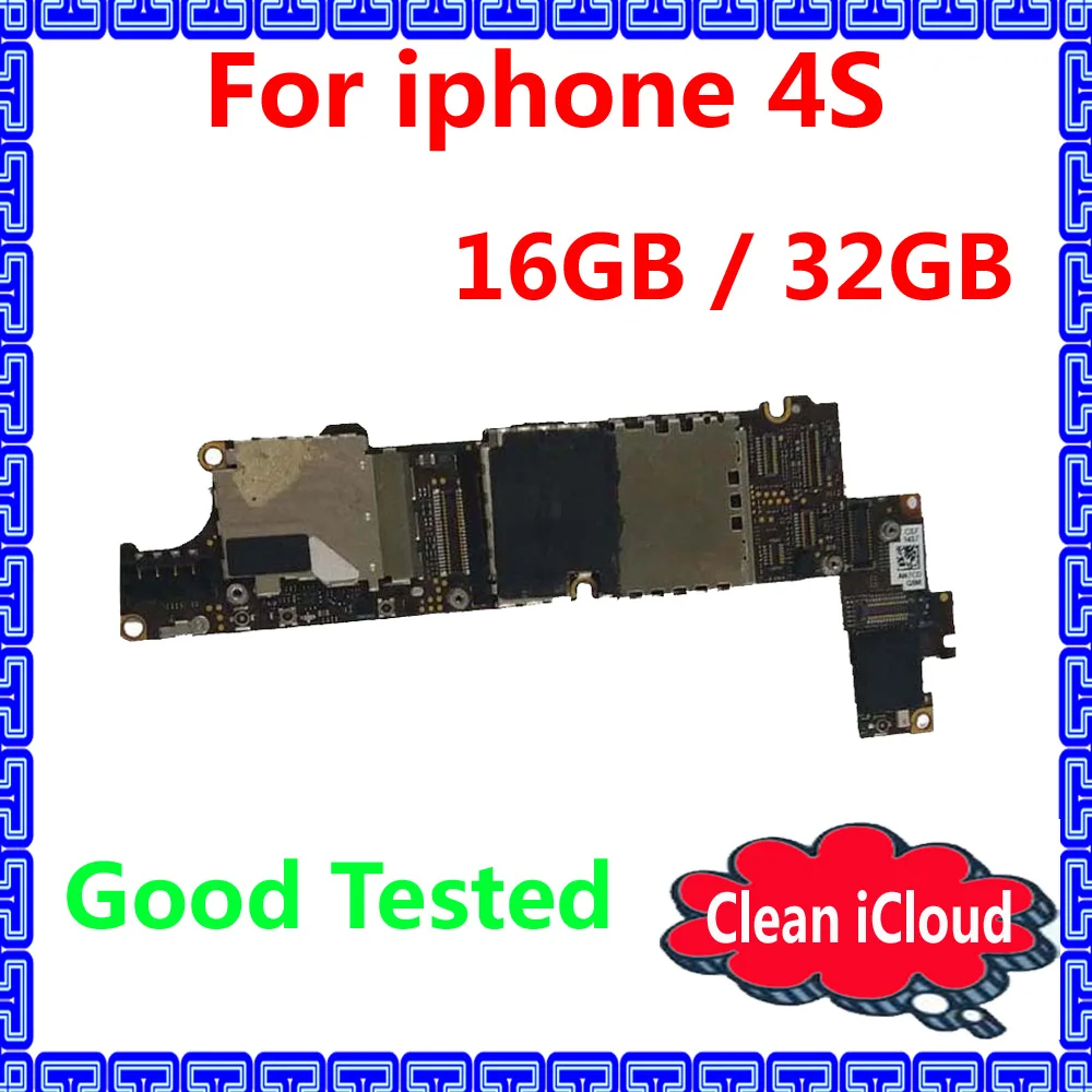 Полная unlockekd материнская плата с системой IOS для iphone 4S 16 ГБ 32 ГБ оригинальная материнская плата+ чипы хорошие рабочие схемы логической платы