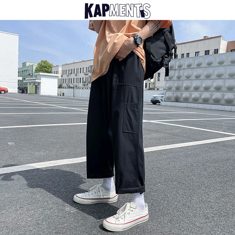 Брюки-карго мужские с широкими штанинами 2021 | Мужская одежда
