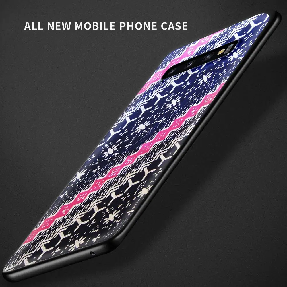 

Soft Case Phone Fall Cover for Samsung Galaxy Note 20 10 Plus 5G Note 9 Note 8 Silicone Luxury Coque Batik Fabric