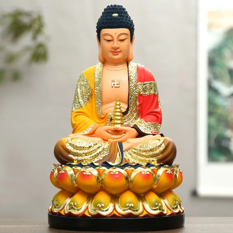Pharmacist Buddha Полимерная цветная одежда Будды Сакьямуни аптекарь Будда домашний санбао Будда весом 5 кг статуя Будды - Цвет: Pharmacist Buddha