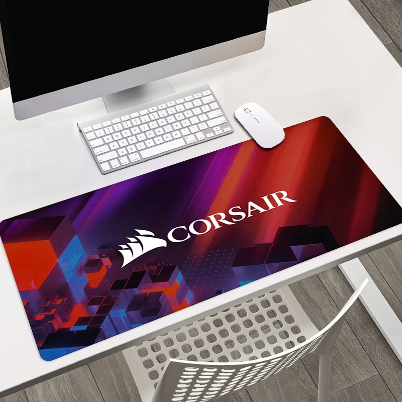 

Игровой коврик для мыши, геймерский компьютерный нескользящий коврик для мыши с логотипом CORSAIR XXL 400x900 мм, большой резиновый Настольный коврик для клавиатуры с HD-печатью
