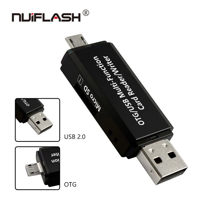 Micro USB и 2 в 1 OTG кардридер высокоскоростной 0 универсальный TF/SD для Android компьютера