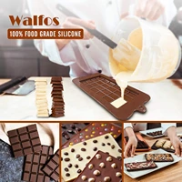 walfos chocolate molds bakeware cake molds high quality square eco friendly silicone silicone mold diy 1pc food grade 24 cavity