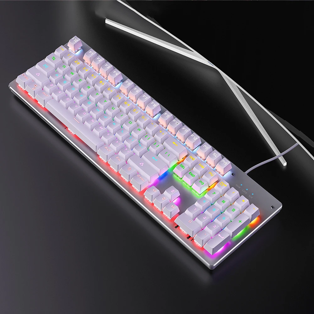 

REDSTORM Mechanical Keyboard Wired Gaming Keyboard 104 keys Backlit Blue Switch Anti-ghosting Keybaord for PC Laptop Gamers