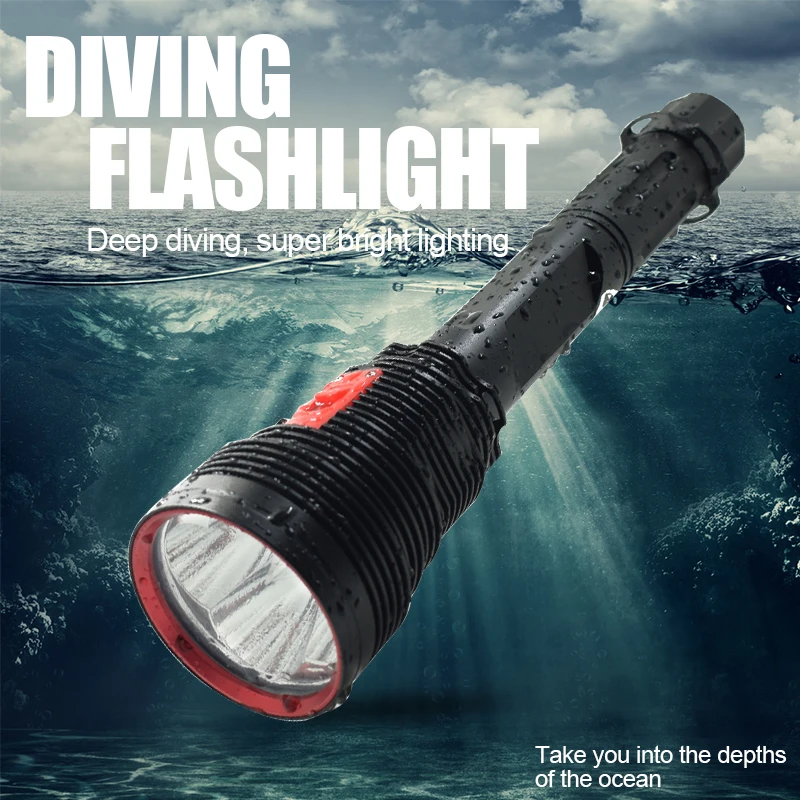 Kopen Draagbare Xhp 70 Duiken Led Zaklamp Krachtige Super Heldere Scuba Convoy Zaklamp Zaklamp Waterdicht 3 Modes Wandelen Lantaarn
