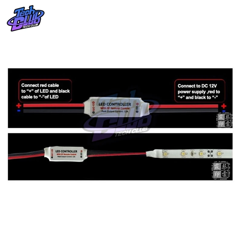 Радиочастотная Беспроводная одноцветная Светодиодная лента 10 клавиш 10000 в пульт