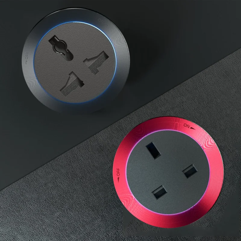 Koop Muur Embedded Wireless Power Track 120Cm Elektrische Orbitale Sockets Uk Universele 6 Adapters Outlet Zwart Grijs Zilver Champagne Q