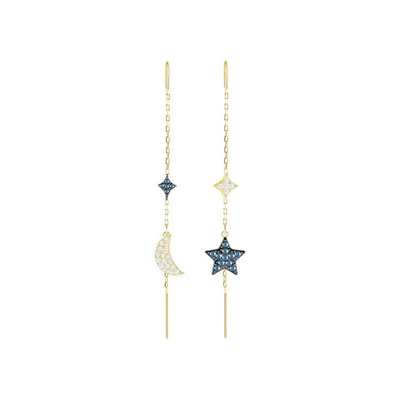 

SWA Fashion Jewelry High Quality Exquisite Star Earth Rocket Tassel Charm Women Necklace Sweet Romantic Gift Name Necklace
