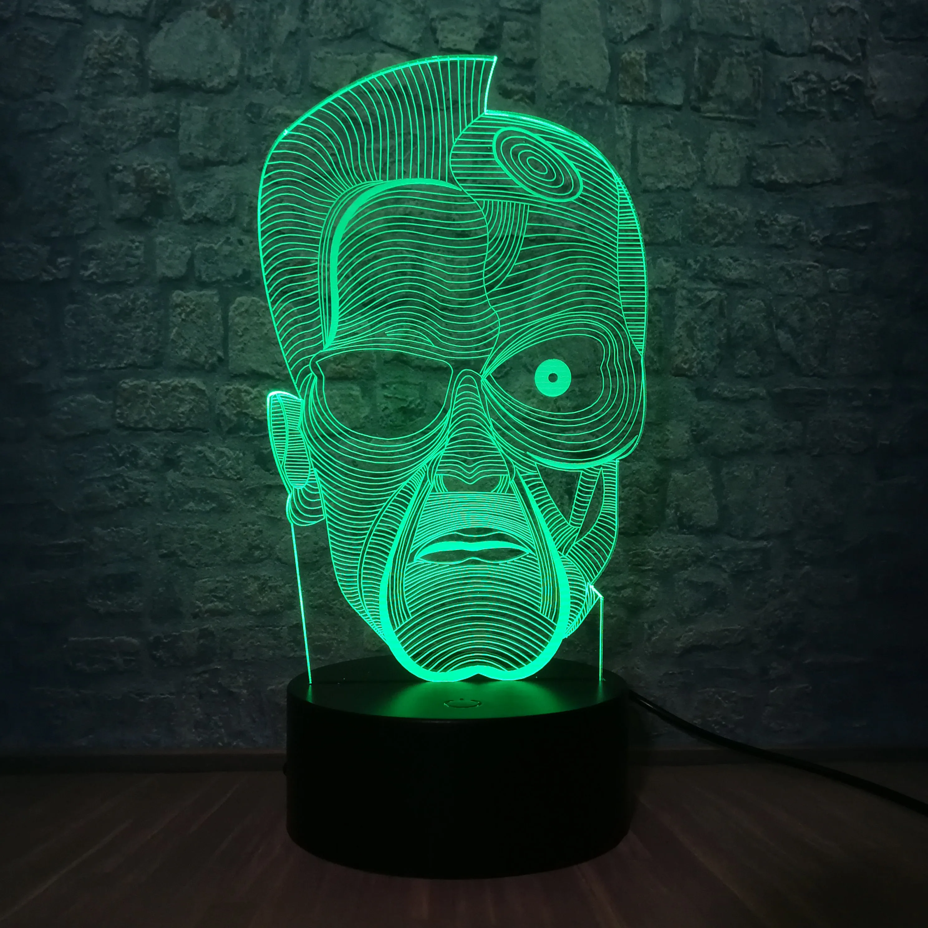 Фильм Терминатор 3D креативный Ночник светильник герои Рисунок 7 цветов меняющий