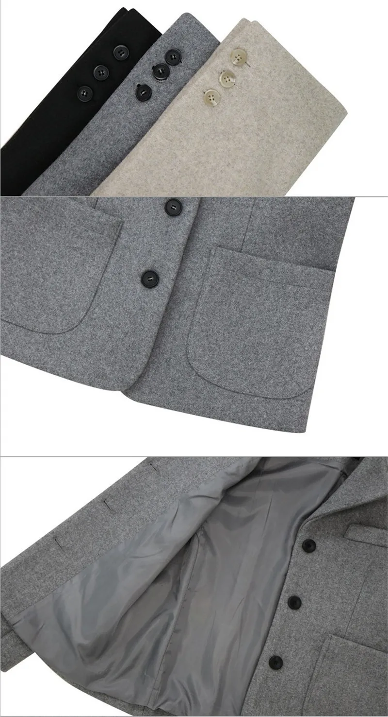 

CBAFU autumn winter warm woolen jacket women casual long sleeve single breasted wool coat solid tweed outwear cashmere 2020 F710