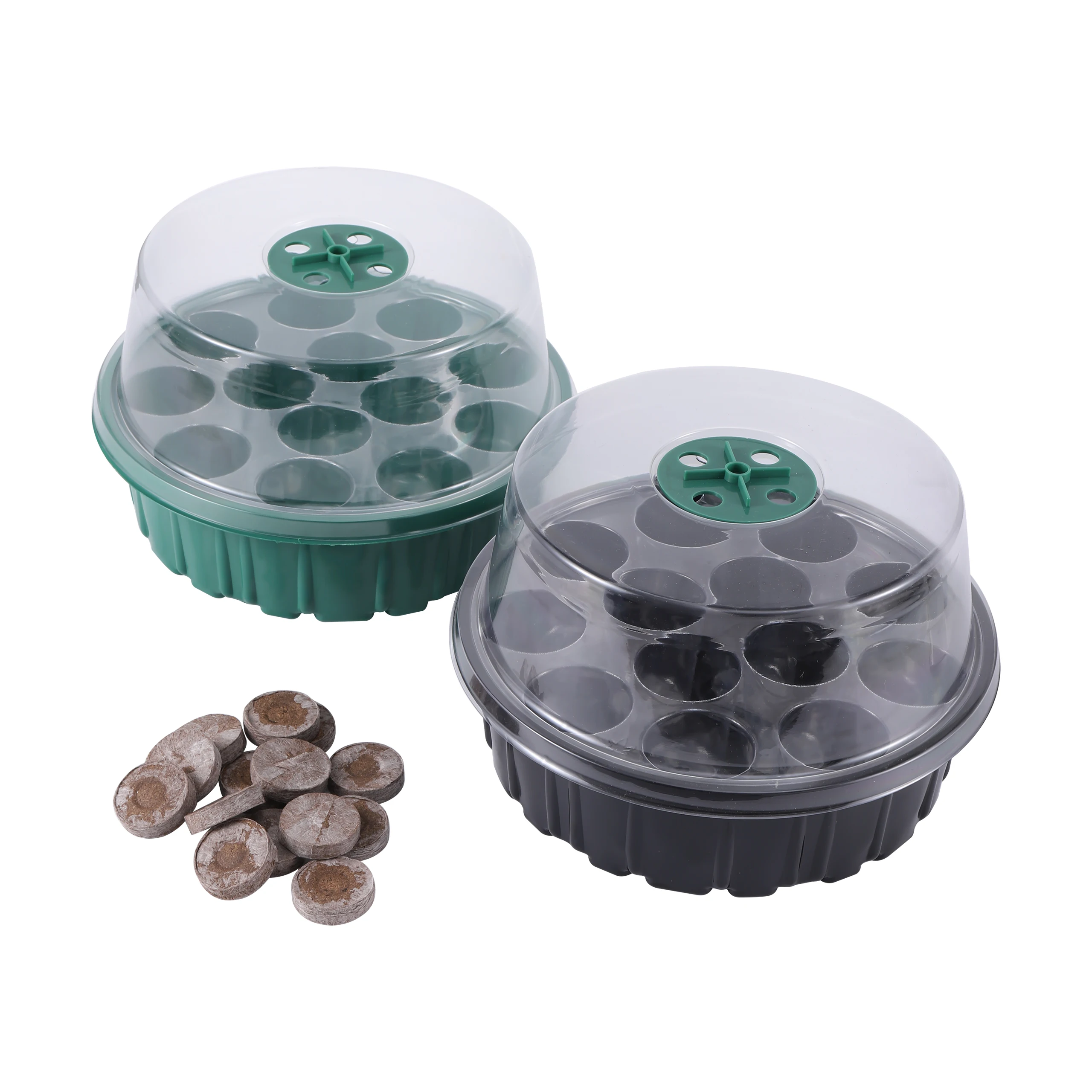 

1 PC Planting Nursery Pots with 13 Hole Mini Greenhouse with Ventilated Cover Seedling Tray for Outdoor Indoor Garden Pots