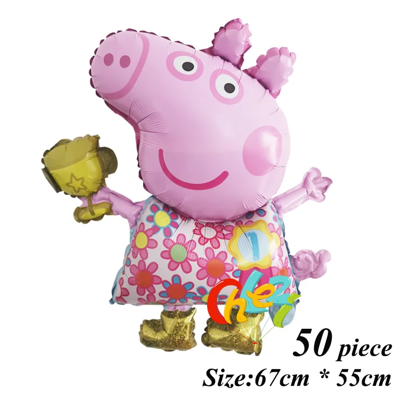50 шт. PEPPAPIG Джордж фольгированные шары ребенок с днем рождения вечерние украшения детский душ воздушные гелиевые балоны детские игрушки