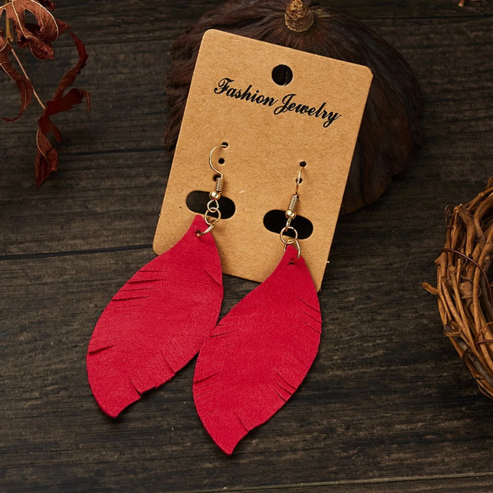 Женская обувь из искусственной кожи запасами ивовых деревьев лист висящие капли