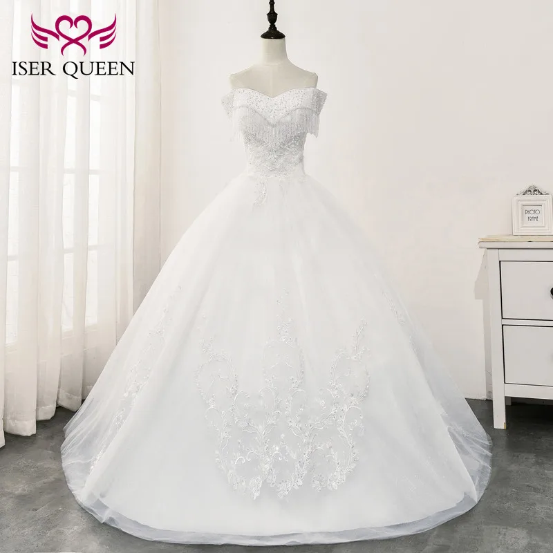 Женское свадебное платье с бусинами кружевной аппликацией и блестками | Свадьбы