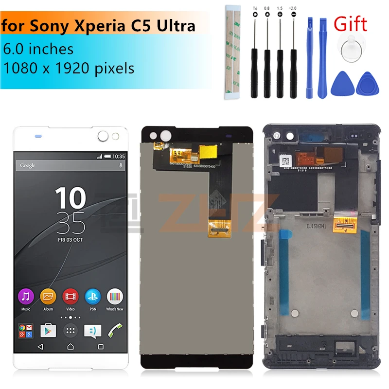 Дисплей для SONY Xperia C5 lcd кодирующий преобразователь сенсорного экрана в сборе