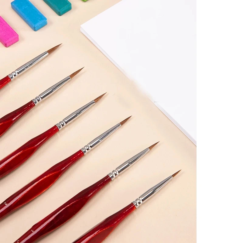 

9Pcs/Set Paint By Numbers Brushes Extra Fine Detail Paint Brushes Artist Miniature Model Maker Tool Set For Oil Painting Gouache