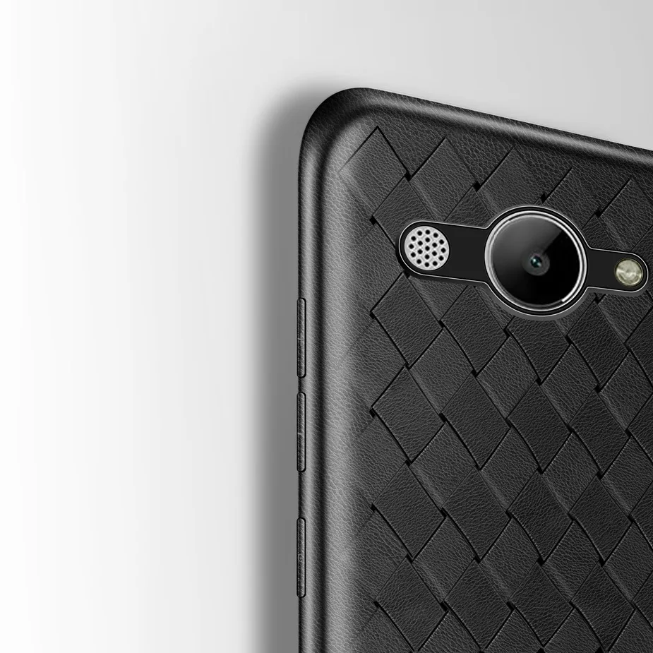 Роскошный Плетеный чехол для Huawei Y3 2017 мягкий силиконовый задняя крышка из ТПУ Женский телефона 3|Бамперы| |