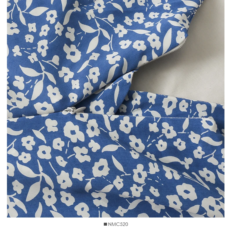 

French Floral Dress Women Short Sleeve V Neck Elastic Ruched A-line Dresses Summer Bohemian Vacation Beach Sundress