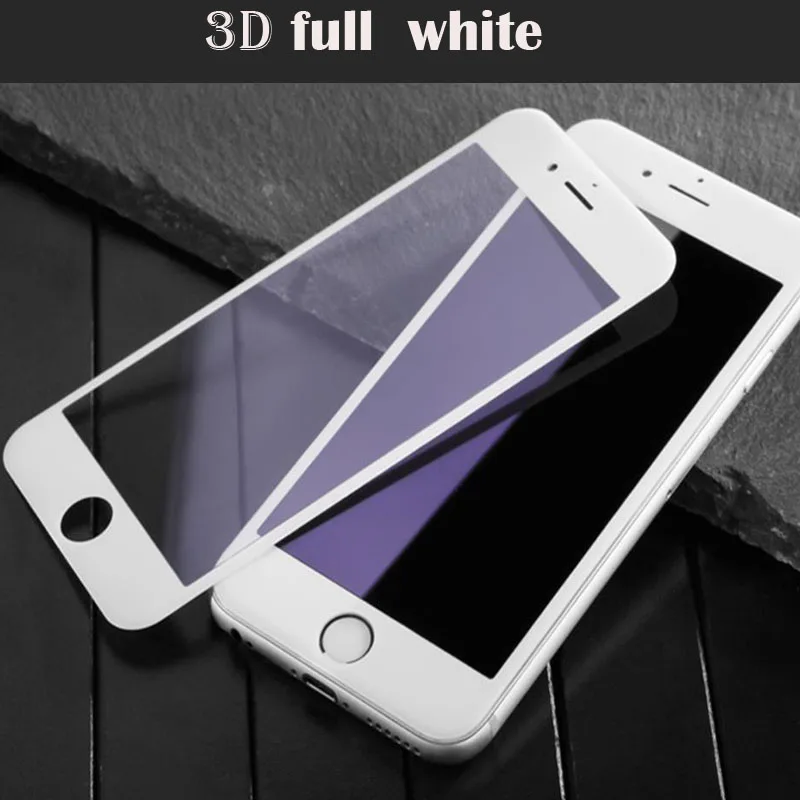 3D Защитная пленка для экрана с полным покрытием iphone 6 6s 7 8 черно-белое закаленное