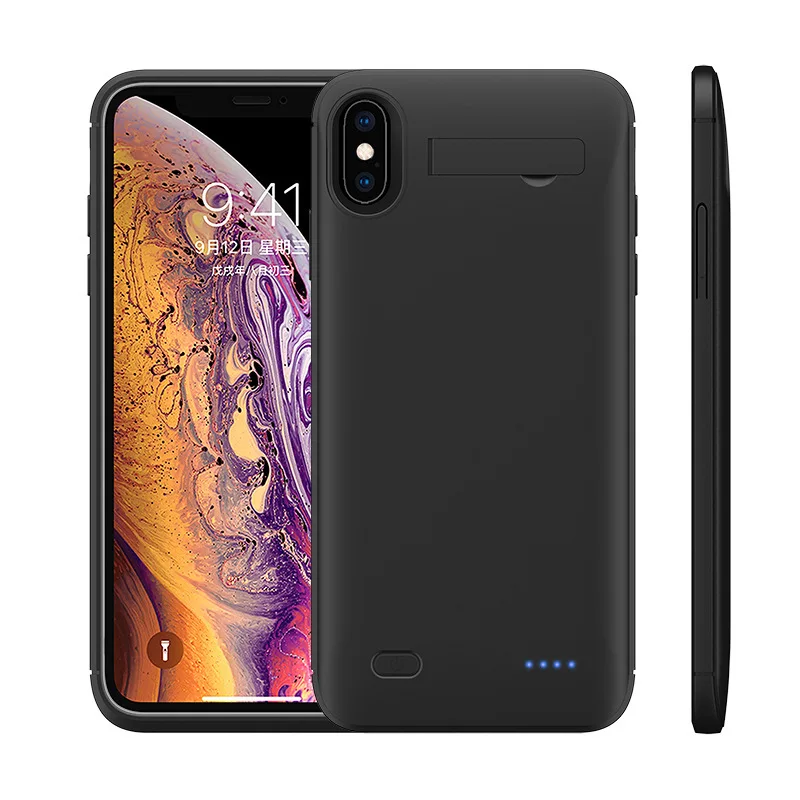Battery Case For iphone XR X XS Max Slim Power Bank Charing Case For iphone 6 6S 7 8 Plus Battery Charger Case Stand Back cover