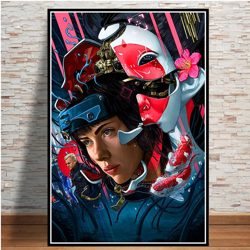 13 Poster And Prints Hot Ghost In The Shell Fight Police Japan Anime Art Paintings Canvas Wall Pictures For Living Room Home Decor - Цвет: 13