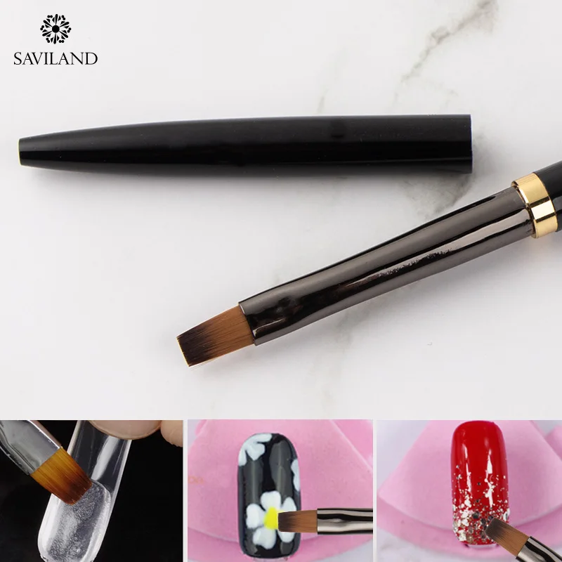 Щетка для ногтей SAVILAND 12 шт. искусственные ногти инструменты маникюра клипса