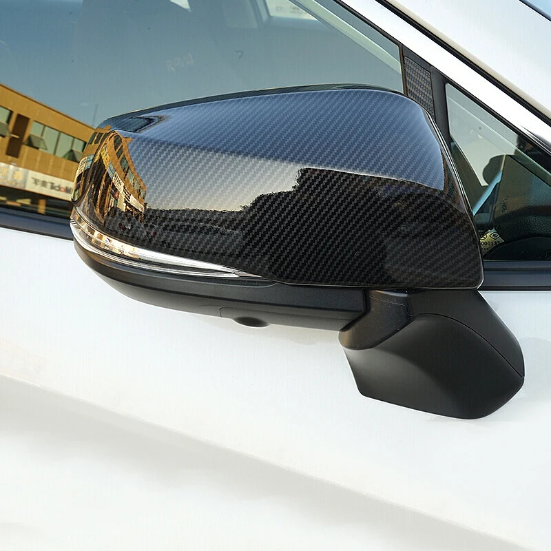 Защитные чехлы на зеркала заднего вида для Toyota Rav4 2019 2020 колпачки из углеродного