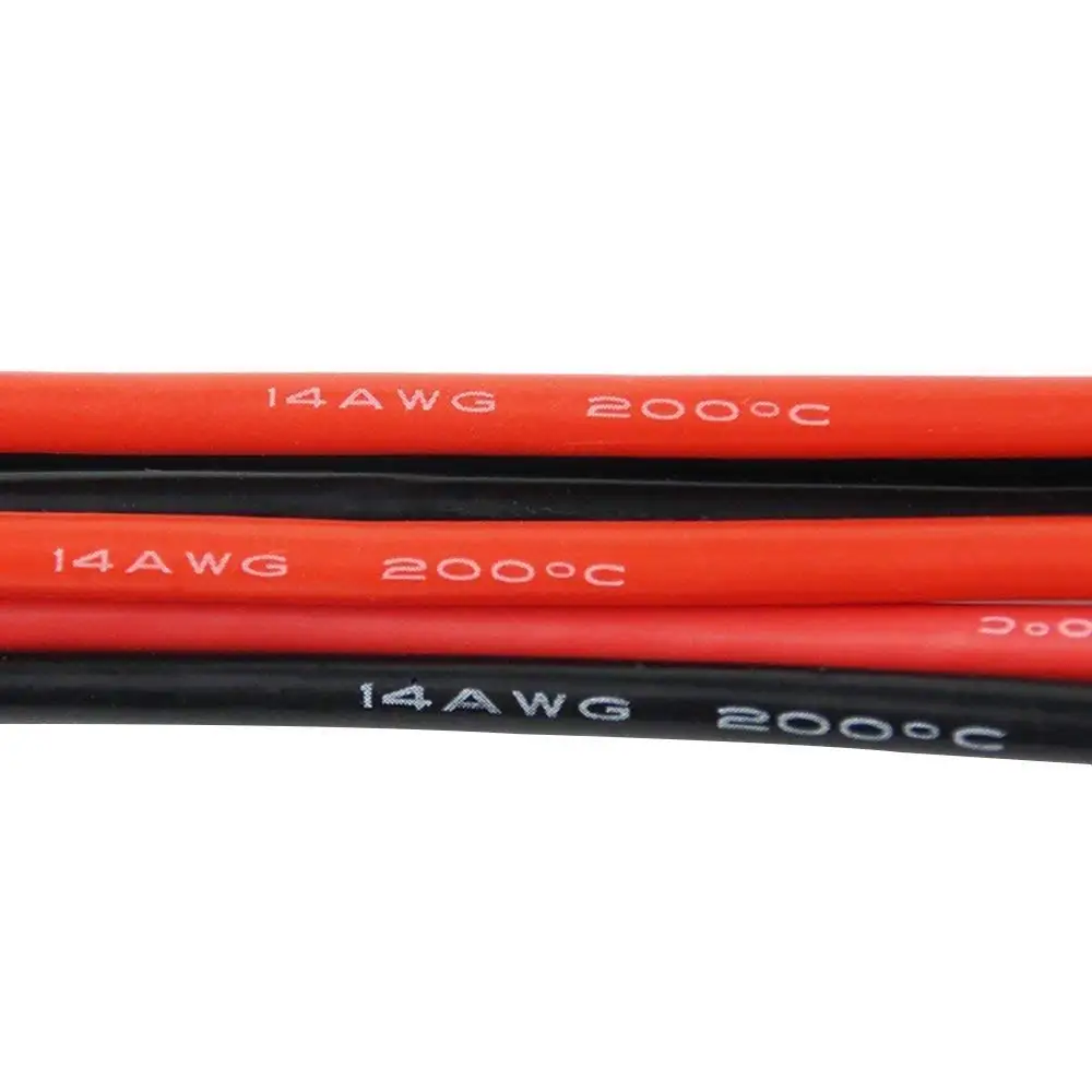 2 шт. силиконовые соединители для батарей Mini Tamiya Lipo 14awg 100 мм|lipo battery connector|silicone
