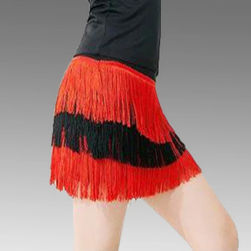 Женское платье для латиноамериканских танцев привлекательная трехслойная юбка