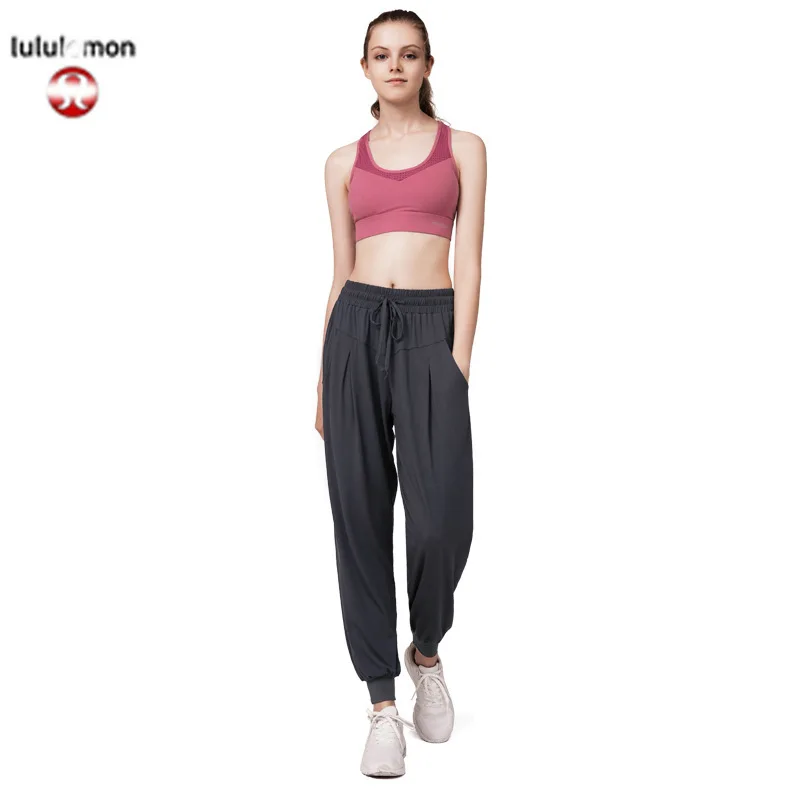

Baggy Was Thin Sports Cargo Pants Lululemon-women Running Fitness Solid Color Pocket High Waist Casual Yoga Pants Bottoms