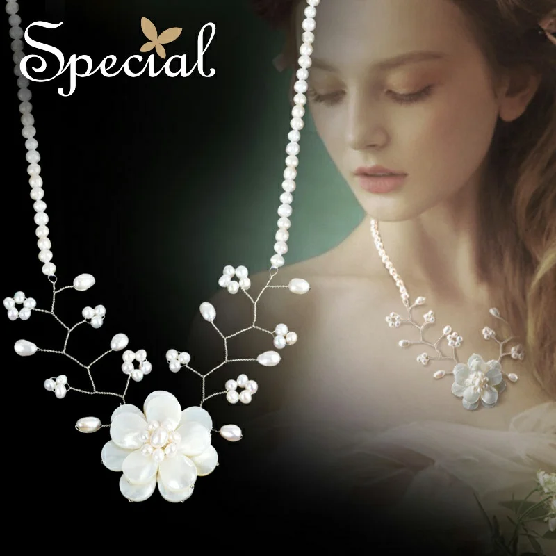 Специальное ожерелье и подвеска из натурального жемчуга большой цветок Морская