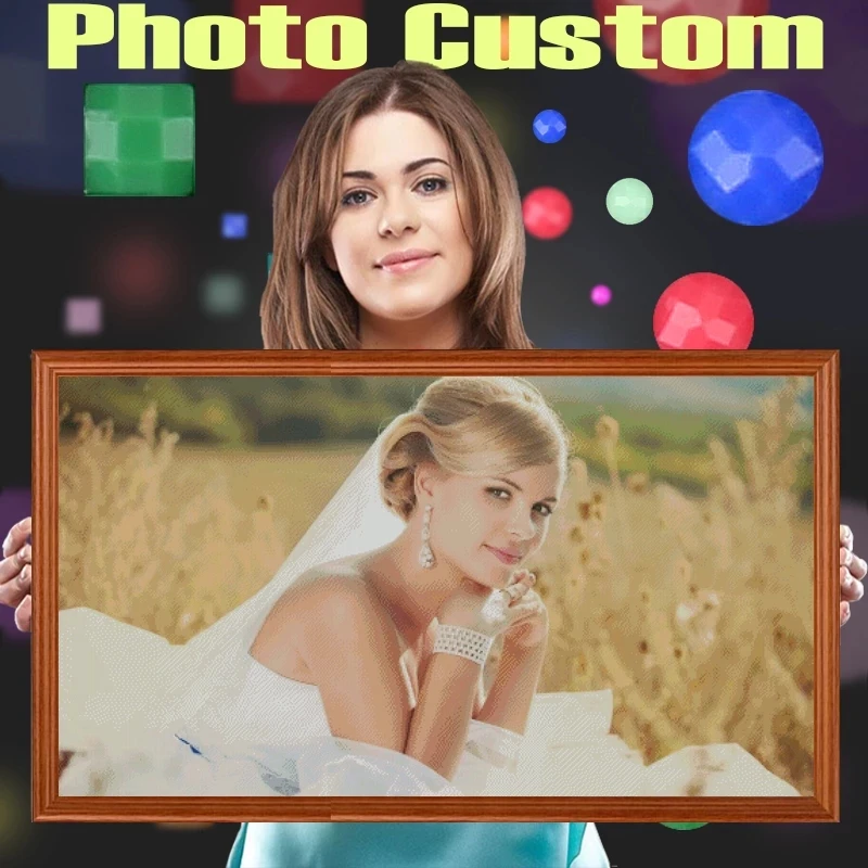 

Diamond Painting Photos Custom Square & Round Picture of Rhinestones Diamond Embroidery Baby Weeding and Parents Gift Home Decor