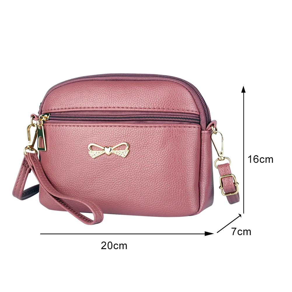

Fashion PU Leather Women Shoulder Bag Female Litchi Pattern Purse Handbags Girls Vintage Small Zipper Crossbody Pouch