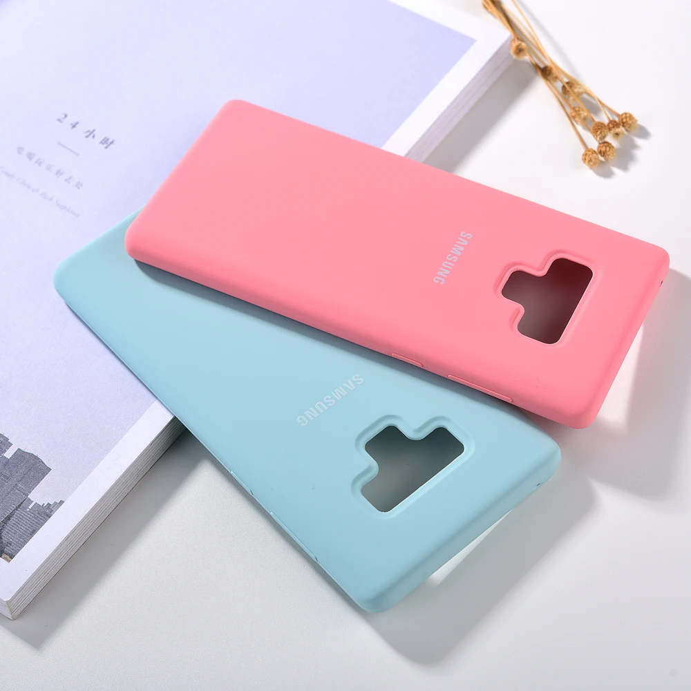 Оригинальный жидкий силиконовый чехол Note9 мягкий на ощупь шелковистая отделка