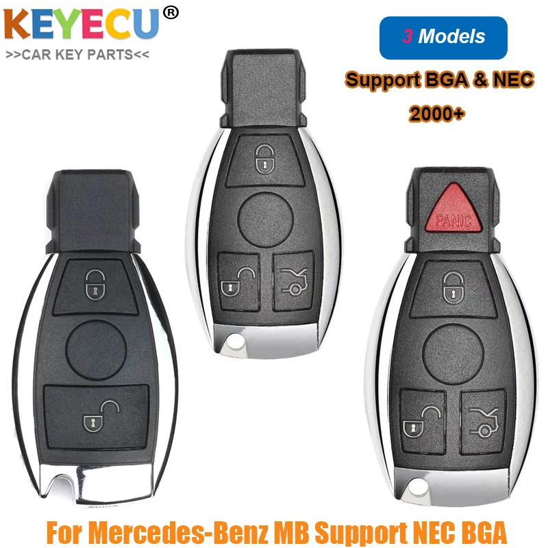 KEYECU умный дистанционный Автомобильный ключ для Mercedes-Benz (2 кнопки) W204 2007-2014 C180 C220 C200