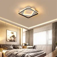 SAROK Modern Ceiling Light Fixtures Square with Remote 3 Colors LED Dimmable Home Decorative for Parlor Bedroom Office