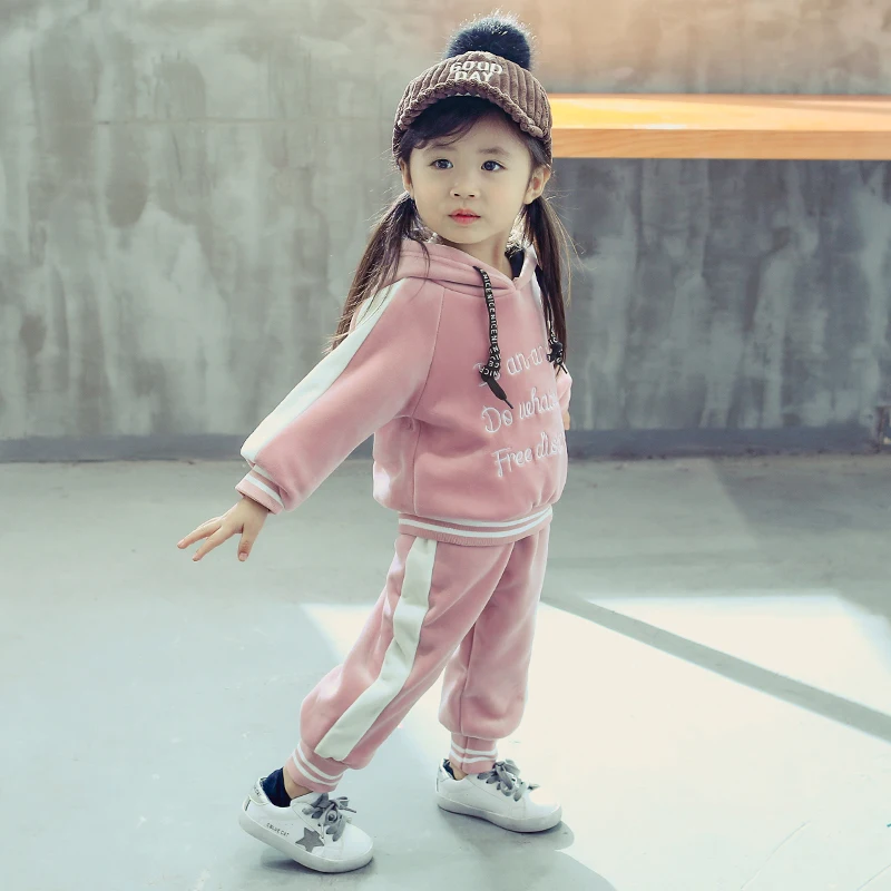 Повседневный теплый комплект одежды для маленьких мальчиков и девочек Детский