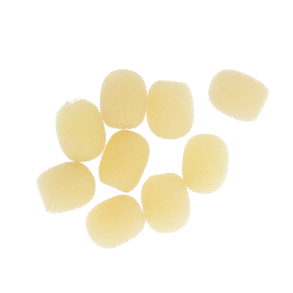 

10pcs. Microphone Windscreen Microphone Headset Cover Sponge Yellow
