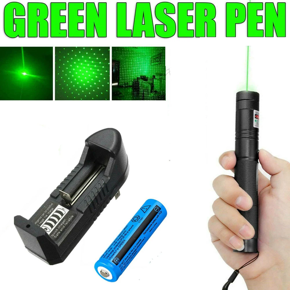 

Высокомощная Зеленая лазерная указка, лазерная указка с красной точкой, 1000 м, нм, Лазерный фонарь с регулируемым фокусом, аксессуары для охо...