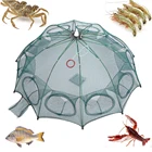 Автоматическая складная Шестигранная рыболовная сеть с 681216 отверстиями, автоматическая ловушка для раков, рыб, креветок, Ловца карпа, клетчатая сеть