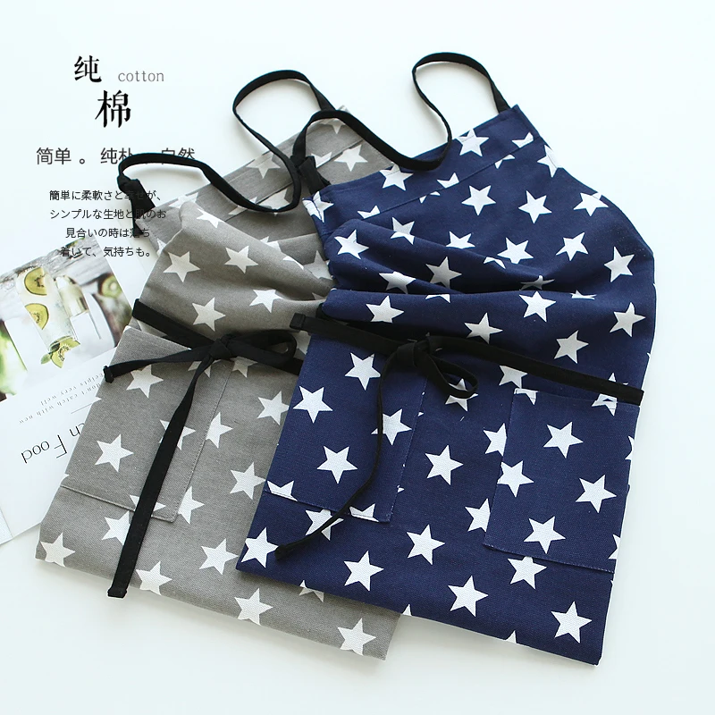 Кухонный Фартук из полиэстера и хлопка для кухни кофейни цветочных магазинов