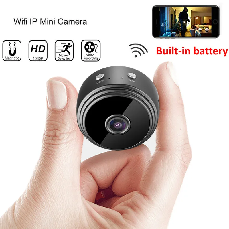Мини WiFi камера 1080P HD Беспроводная IP P2P камера Маленькая микро камера Обнаружение движения ночное видение домашний монитор безопасности видеокамеры
