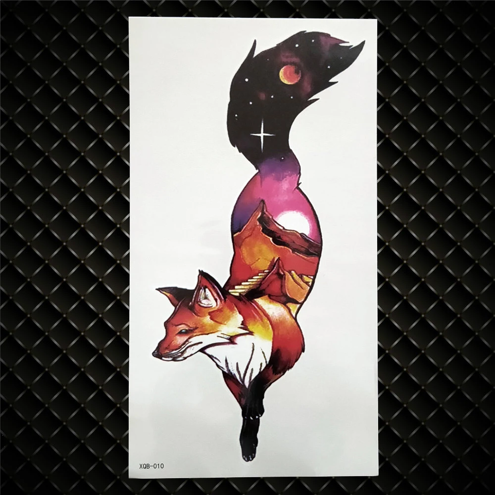 Аксессуары для мужчин женщин детей волк Лев тату-наклейка перо луна мандала хна