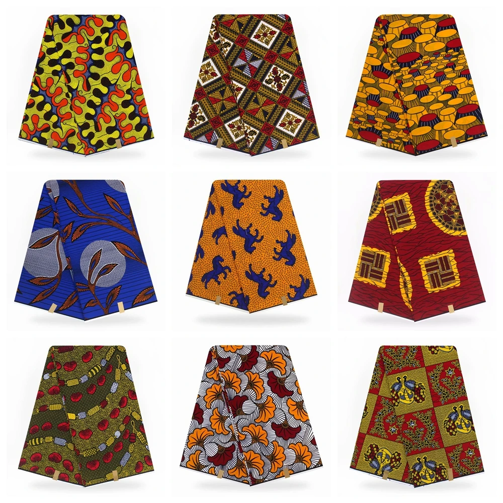 

Guaranteed Real pagne Wax Veritable Block Prints In Veritable Wax 100% Cotton African Original Wax Blue Nigerian Ankara Fabric
