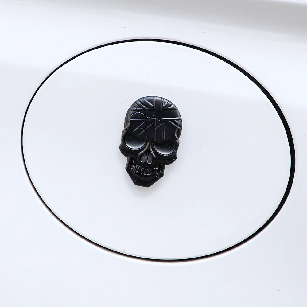 

ZZTZZ 7 x 4.5cm 3D Skull Devil Death Metal Car Sticker Decal Car Skeleton Emblem Badge
