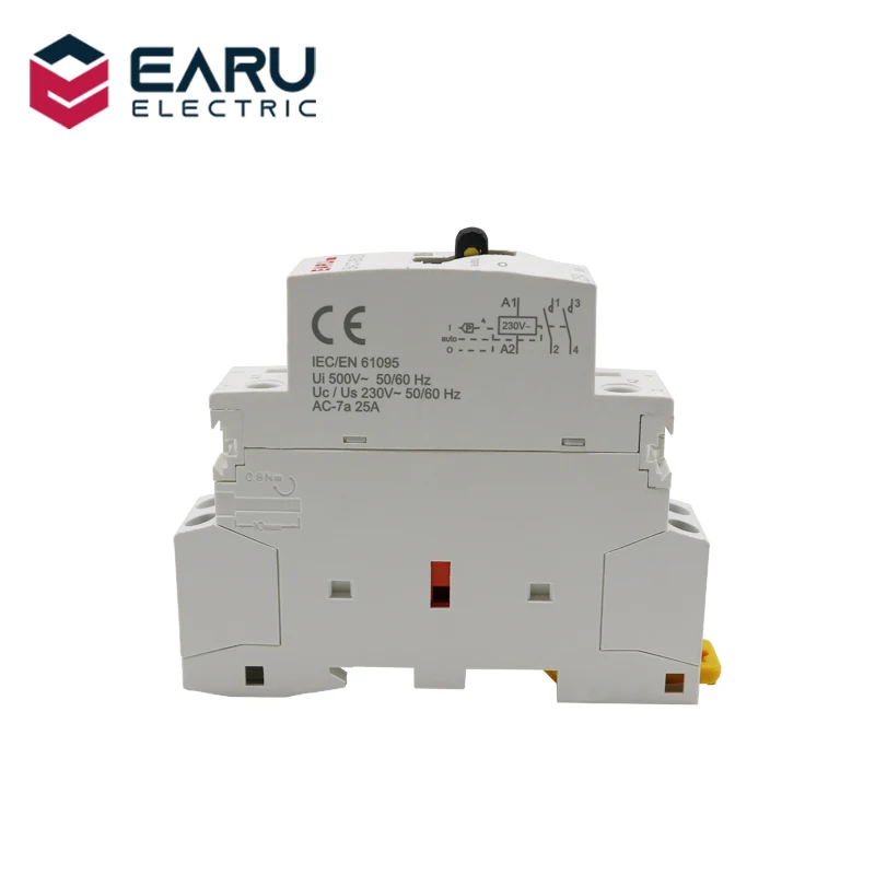 EACT-25 2P 25A 220V/230V 50/60Hz Din Rail бытовой модульный контактор переменного тока с ручным
