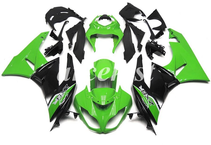 

Пресс-форма для новых из АБС-пластика для мотоцикла обтекатели комплект подходит для Kawasaki Ninja ZX-6R 636 2009 2010 2011 2012 кузов из двух вещей черно-зеле...
