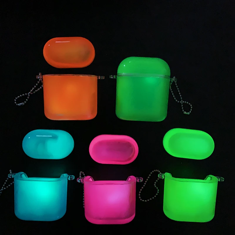 Роскошный блестящий однотонный чехол зыбучий песок для airpods 1 2 жесткий защитный